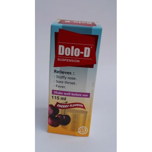 Dolo D ( Ibuprofen + pseudoephedrine HCl ) suspension 115 ml